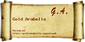 Gold Arabella névjegykártya